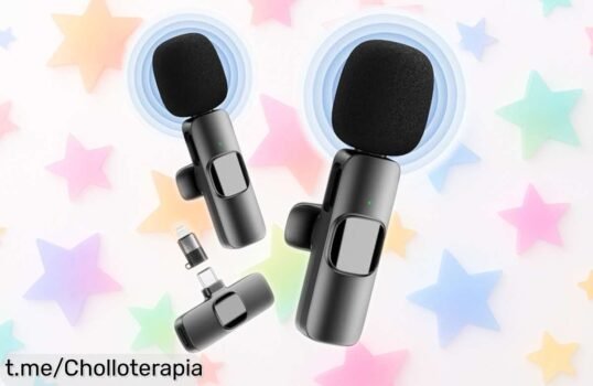 Micrófono inalámbrico YRF compatible con iPhone y Android a un precio rebajado, ¡captura cada palabra como nunca antes! Conéctalo y sorpréndete, no te lo pierdas.