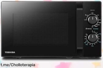 Microondas con grill Toshiba MW2MG20P negro, sabor crujiente a precio de ganga; ¡aprovéchalo ya antes de que se acaben y disfruta en cada bocado!