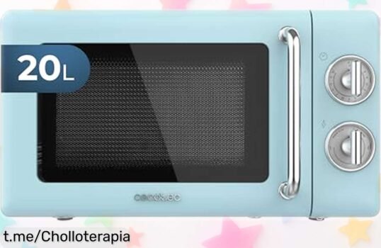 Microondas mecánico Cecotec Proclean 3010 Retro Blue a precio rebajado, dale un toque vintage y divertido a tu cocina ¡No te pierdas este ofertón antes de que se acabe!
