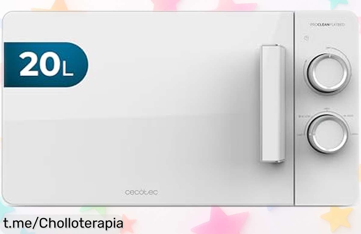 Microondas sin plato Cecotec Proclean 3020 Flatbed, diseño cerámico y tecnología 3Dwave a un precio loco, ¡aprovecha este ofertón que facilitará tus comidas!