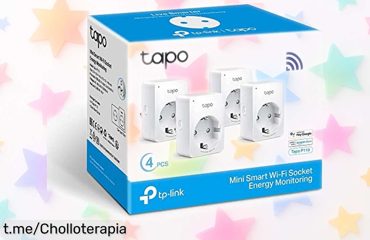 Mini enchufe inteligente Tapo P110 (4 paquetes) a precio loco, controla todo desde tu móvil y ahorra energía sin complicaciones. ¡No te quedes sin él, volará!