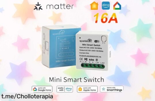 Mini interruptor WiFi Matter 16A de control remoto y temporizador, ¡aprovecha este precio loco para tener tu casa al alcance de un clic!