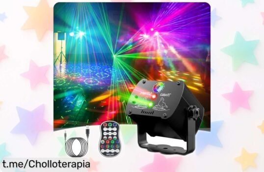 Mini luz estroboscópica LED RGB Jagdag con 90 patrones para que tus fiestas brillen, ¡precio rebajado y montaje fácil! Aprovecha esta súper oferta antes de que se acabe la diversión.