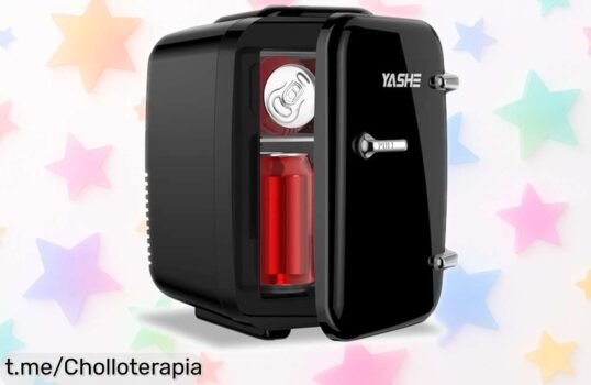 Mini nevera YASHE 4L portátil para coche y dormitorio, ¡ofertón irresistible! Mantén tus bebidas frías o calientes en cualquier lugar. No dejes escapar esta oportunidad única.