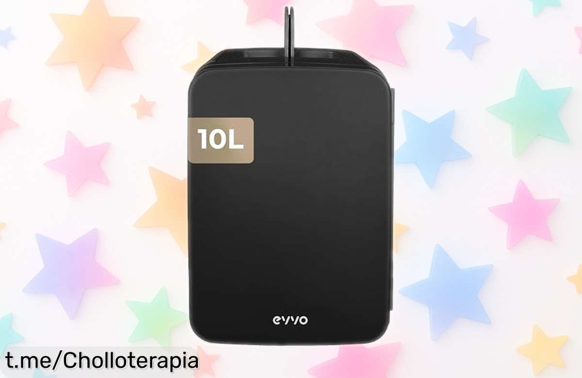 Mini nevera portátil EVVO, diseño top y función frío-calor a precio rebajado; ideal para tus snacks. No dejes escapar esta oportunidad única y hazla tu nueva aliada.