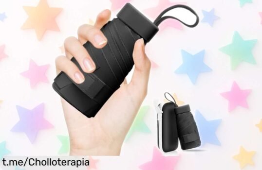 Mini paraguas plegable LENDOO con protección UV 50+, ahora a un precio rebajado que no se repetirá, ¡no dejes escapar esta oferta y protege tu piel disfrutando del sol!