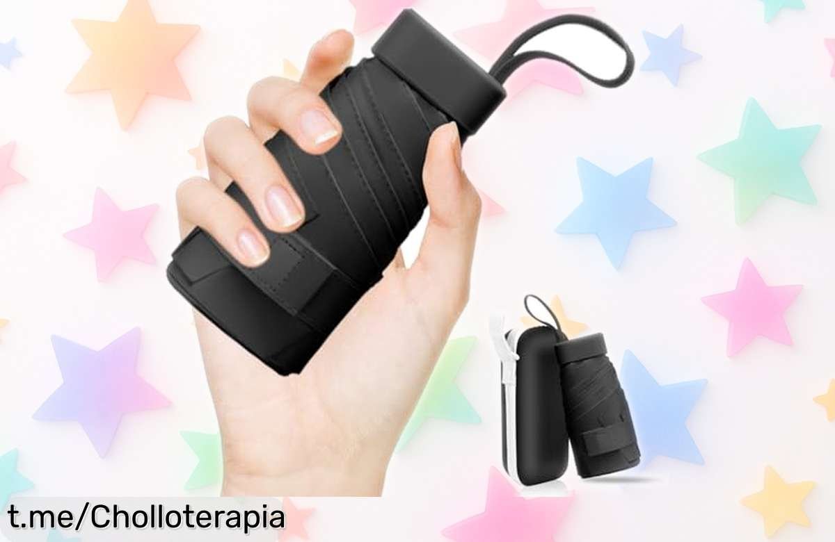 Mini paraguas plegable LENDOO con protección UV 50+, ahora a un precio rebajado que no se repetirá, ¡no dejes escapar esta oferta y protege tu piel disfrutando del sol!