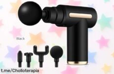 Mini pistola de masaje de percusión PowerTouch: ¡caza tu alivio muscular ya con este precio muy bajo que no vas a volver a ver! Tu bienestar te lo agradecerá.