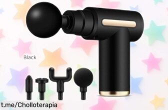 Mini pistola de masaje de percusión PowerTouch: ¡caza tu alivio muscular ya con este precio muy bajo que no vas a volver a ver! Tu bienestar te lo agradecerá.