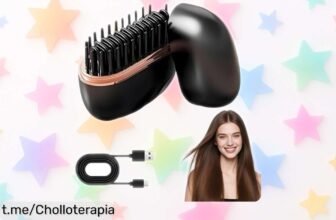 Mini plancha de pelo portátil que se calienta en 10s, sin cables y con precio rebajado; ¡perfecta para dar a tu look ese toque especial al instante!