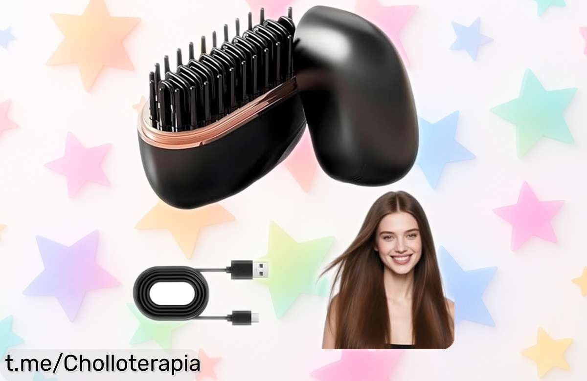 Mini plancha de pelo portátil que se calienta en 10s, sin cables y con precio rebajado; ¡perfecta para dar a tu look ese toque especial al instante!