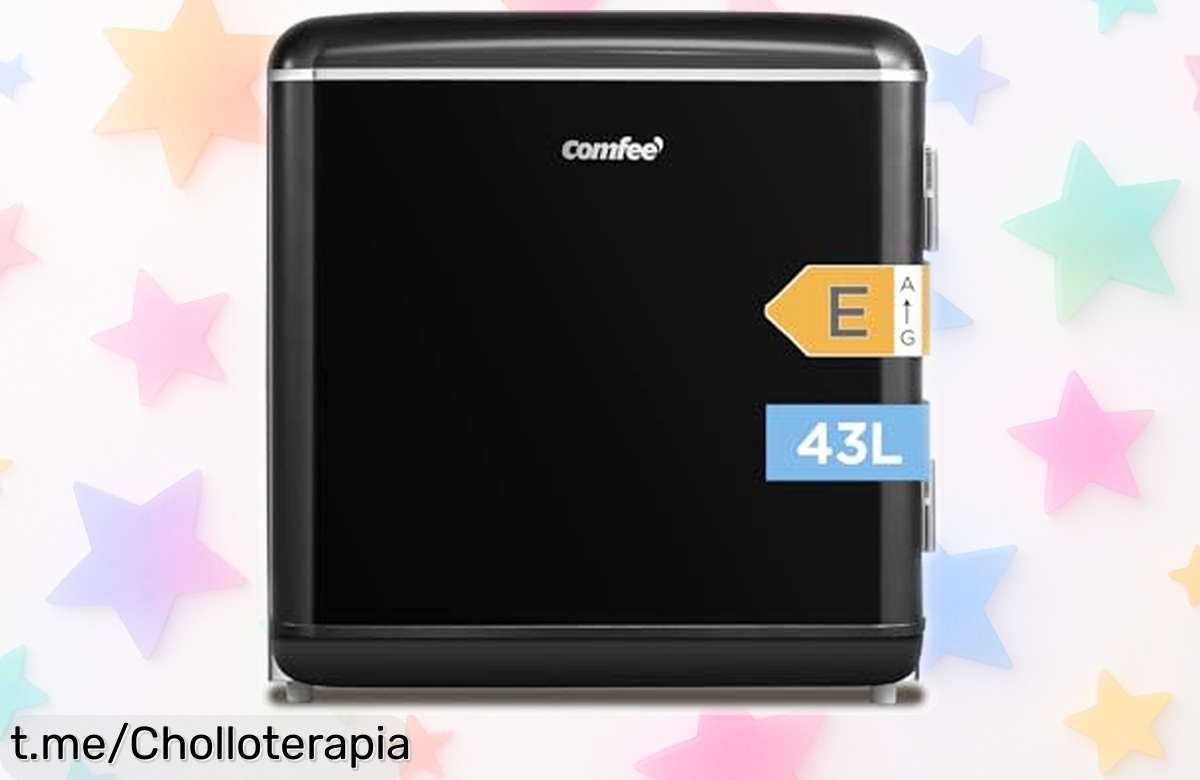 Mini refrigerador Comfee RCD50BL2EURT, el diseño retro que enfría rápido y viene a un precio rebajado; ¡no dejes pasar esta oportunidad! Refresca tu día ya mismo.