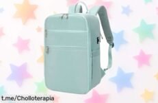 Mochila de viaje RuoSien con puerto USB y bolsillo antirrobo, rebajada a precio loco para que viajes sin estrés ¡Corre antes que se agoten las unidades!