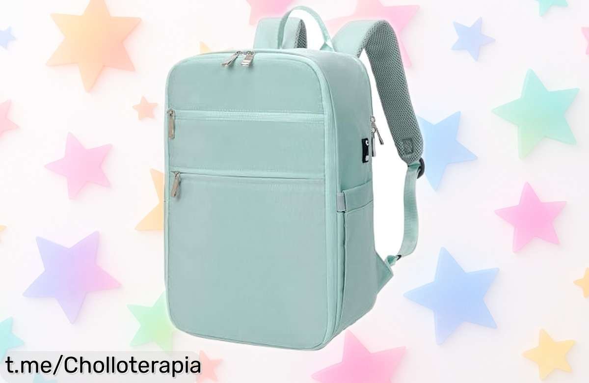 Mochila de viaje RuoSien con puerto USB y bolsillo antirrobo, rebajada a precio loco para que viajes sin estrés ¡Corre antes que se agoten las unidades!