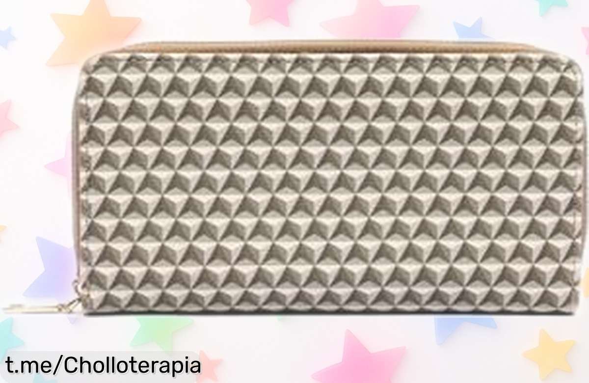 Monedero grande Misako con cierre dorado: ¡aprovecha este super chollo para organizar tu día con elegancia antes de que se agote!