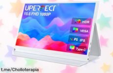 Monitor portátil Full HD Upperfect de 15,6, ¡increíble recompensas visuales y sin enredos a un precio loco! Disfruta tus juegos y series donde quieras. No te lo pierdas, vuela rápido.