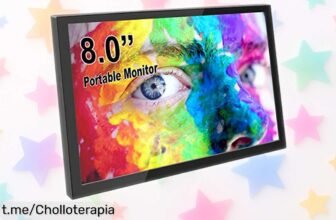 Monitor portátil de 8” con altavoces integrados, perfecto para jugar o ver pelis donde quieras a un precio increíblemente bajado que no puedes dejar pasar. ¡Cómpralo ya!