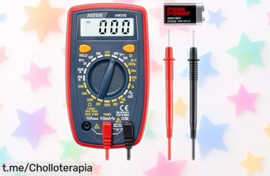 Multímetro digital AstroAI con pantalla brillante y precisión profesional, ¡ahora en un ofertón! Protege tus mediciones y siéntete como un pro; oferta limitada que no querrás perder.