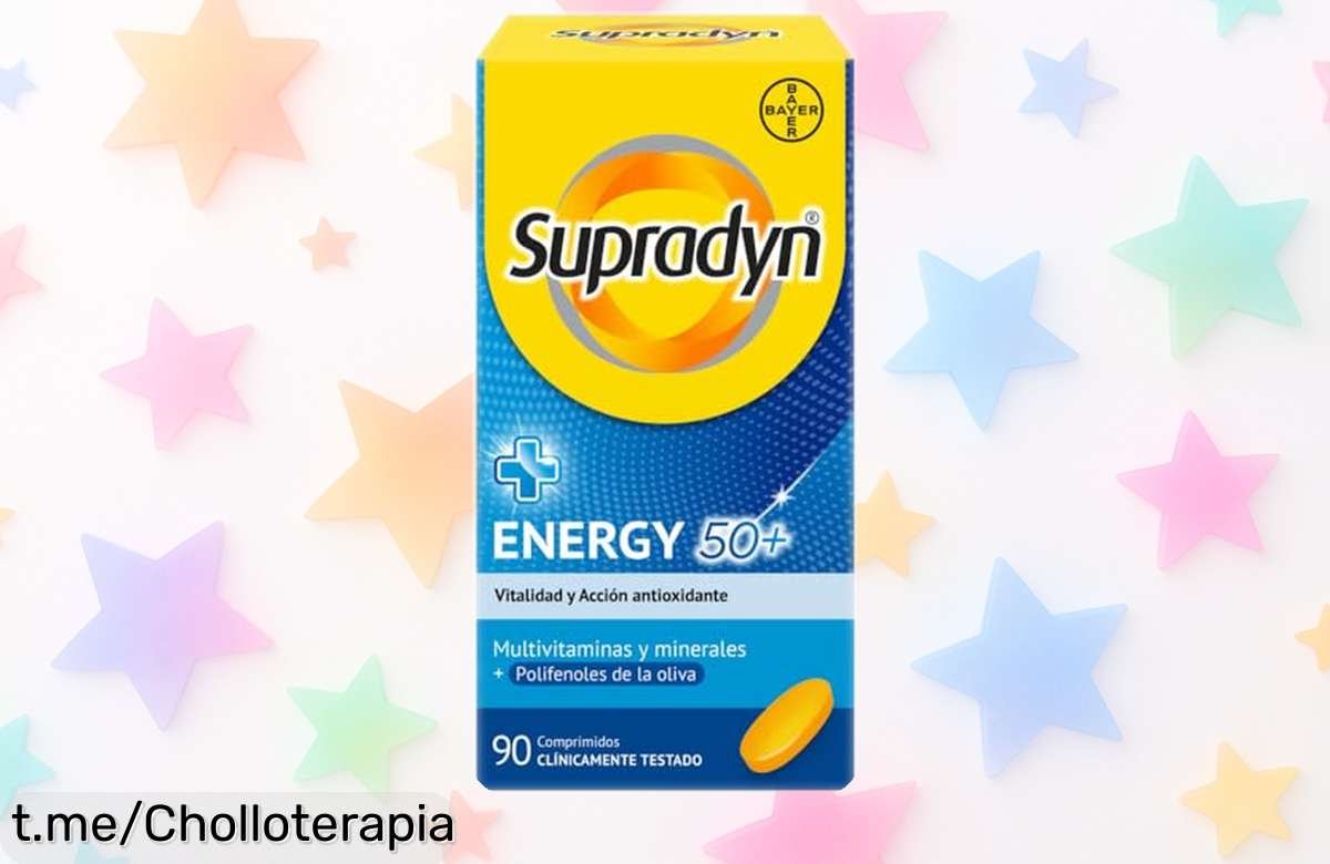 Multivitamínico Supradyn Energy 50+ con antioxidantes naturales, ¡aprovéchalo ahora a un precio rebajado y recarga tu energía antes de que se acabe!