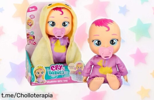 Muñeca Bebés Llorones Newborn Bath Time Zoe: Diversión máxima para la hora del baño a precio rebajado. ¡Consigue sonrisas y risitas ahora mismo!