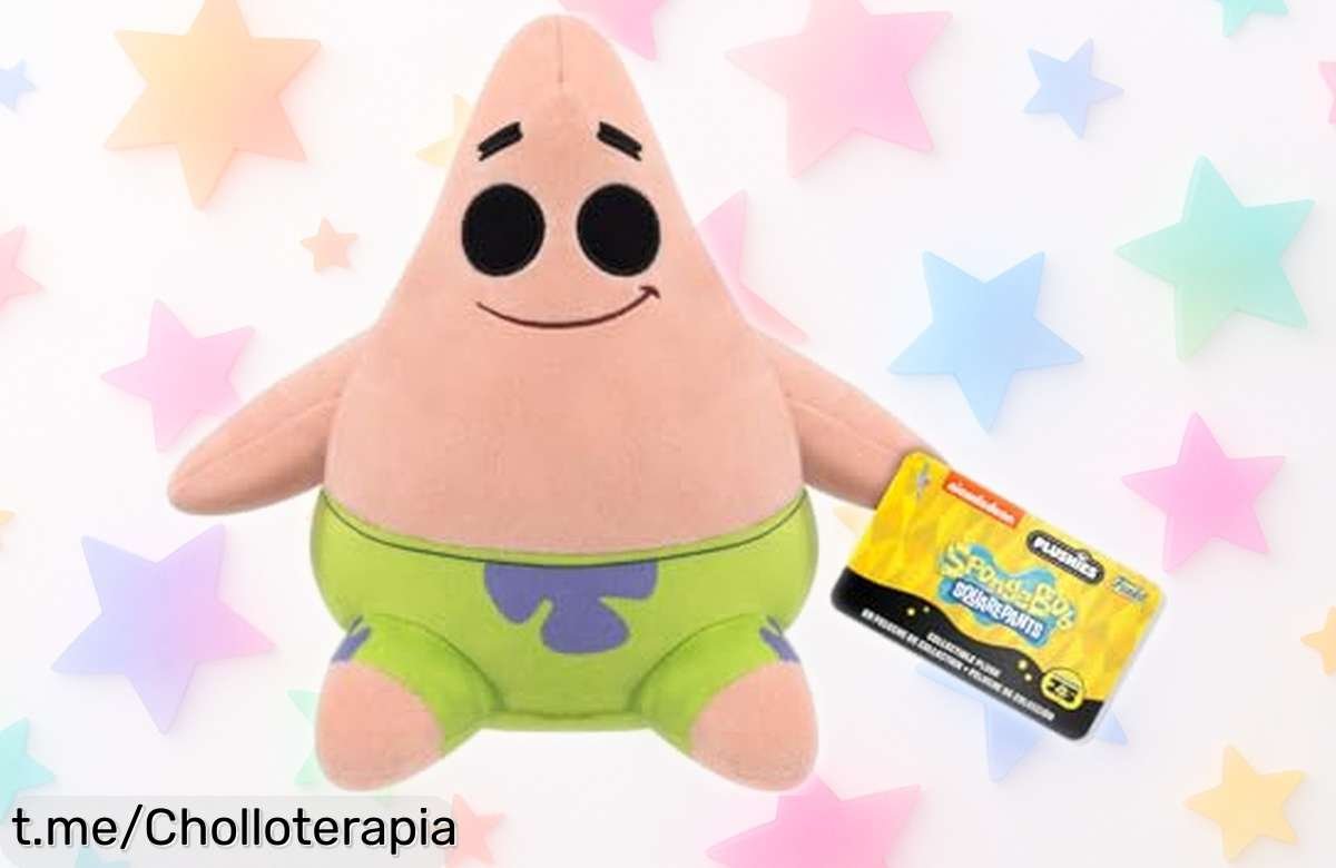 Muñeco plush Patrick Star de SpongeBob: ¡ofertón en su 25 aniversario con un precio loco que alegrará tu colección y la sonrisa de todos los fans!