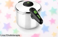 Olla a presión Monix Presto de 7 litros en acero inoxidable: ¡super chollo que te hará cocinar rápido y ahorrar energía! No pierdas esta oportunidad, las mejores comidas están esperándote.