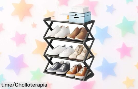 Organiza tus zapatos con el zapatero plegable de 4 niveles Pssopp, ¡rebajado a un precio increíble! Dale orden a tu espacio antes que se agoten las unidades.