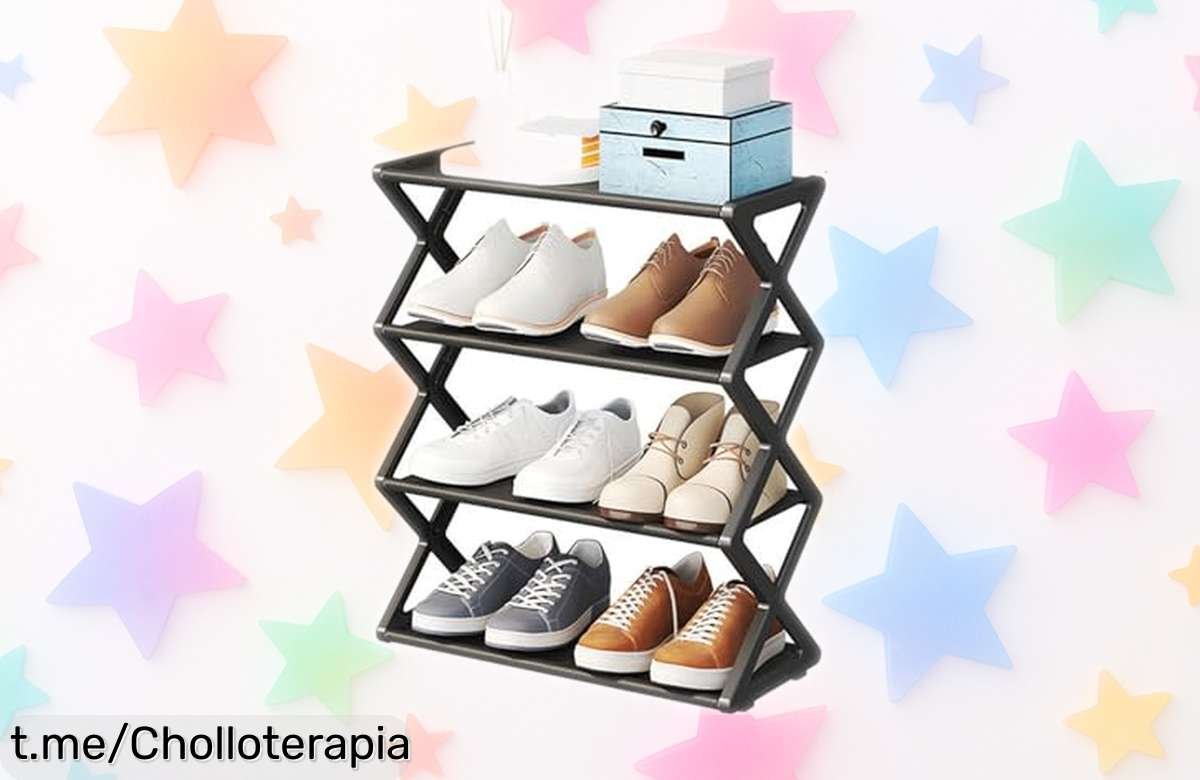Organiza tus zapatos con el zapatero plegable de 4 niveles Pssopp, ¡rebajado a un precio increíble! Dale orden a tu espacio antes que se agoten las unidades.