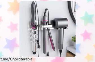 Organizador 3en1 Tindbea para secador y plancha, ¡rebaja increíble por tiempo limitado! Mantén tu baño en orden y dale un toque especial con este super chollo que no querrás perderte.