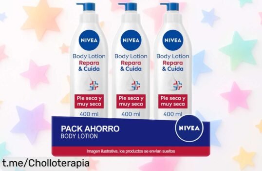 Pack ahorro de 3 NIVEA Body Milk Repara & Cuida 400ml a precio rebajado, chollo irresistible para una piel suave y cuidada al instante. ¡No te lo pierdas o vuela!