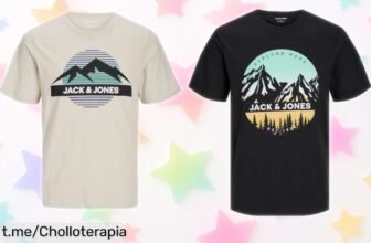 Pack de 2 camisetas Jack & Jones con logo estampado, un super chollo que no querrás perderte; aprovecha el precio rebajado y destaca tu estilo fresco antes de que vuelen.