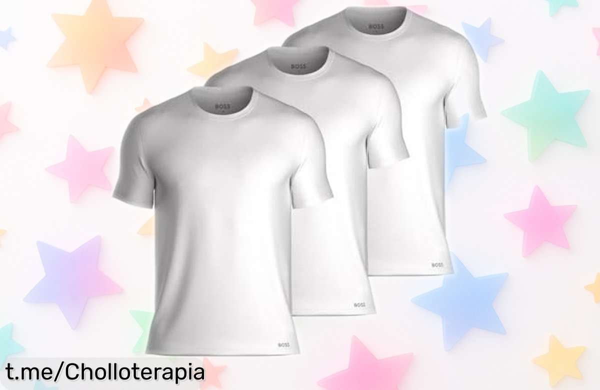 Pack de 3 camisetas Boss para hombre en blanco, se están vendiendo rapidísimo a un precio rebajado que no puedes dejar escapar. ¡Renueva tu armario y siéntete increíble ya!
