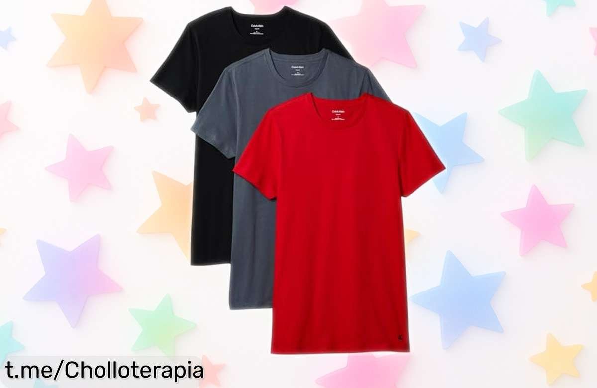 Pack de 3 camisetas Calvin Klein para hombre XXL, diseño icónico y ajuste perfecto a un precio rebajado que no verás otra vez. ¡No te quedes sin ellas, siente el estilo!
