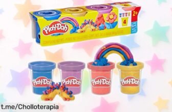 Pack de 4 botes de plastilina metálica PlayDoh Hasbro a precio rebajado: colores vibrantes para que los peques creen y brillen. ¡No te pierdas la oportunidad de hacerles felices!