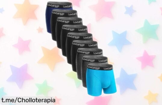 Pack de 9 boxer Lowbangge para hombre en algodón elástico con precio rebajado que no volverás a ver ¡Siente la libertad y aprovecha esta oportunidad ya!