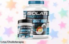 Pack proteína iso 2000g + creatina 300g Musclefit con precio rebajado, ¡súper chollo para llenar de energía tus entrenos! Aprovecha ahora y potencia tu fuerza al máximo.