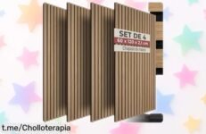 Paneles acústicos tectake® MDF roble, el super chollo que necesitas para un hogar tranquilo y a la moda. ¡Llévate los tuyos antes de que se agoten!