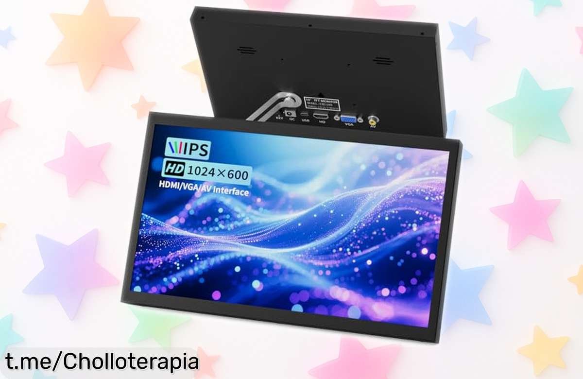 Pantalla portátil de 10” con mil conexiones, colores geniales y un ángulo de visión alucinante: ¡precio tirado para que lleves el cine a donde quieras, pero apúrate que esto no dura!