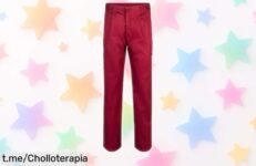 Pantalón multibolsillos Velilla 345 en granate, ahora a precio rebajado y con cierre seguro. ¡Hazte ya con este ofertón y organiza tu día sin líos!