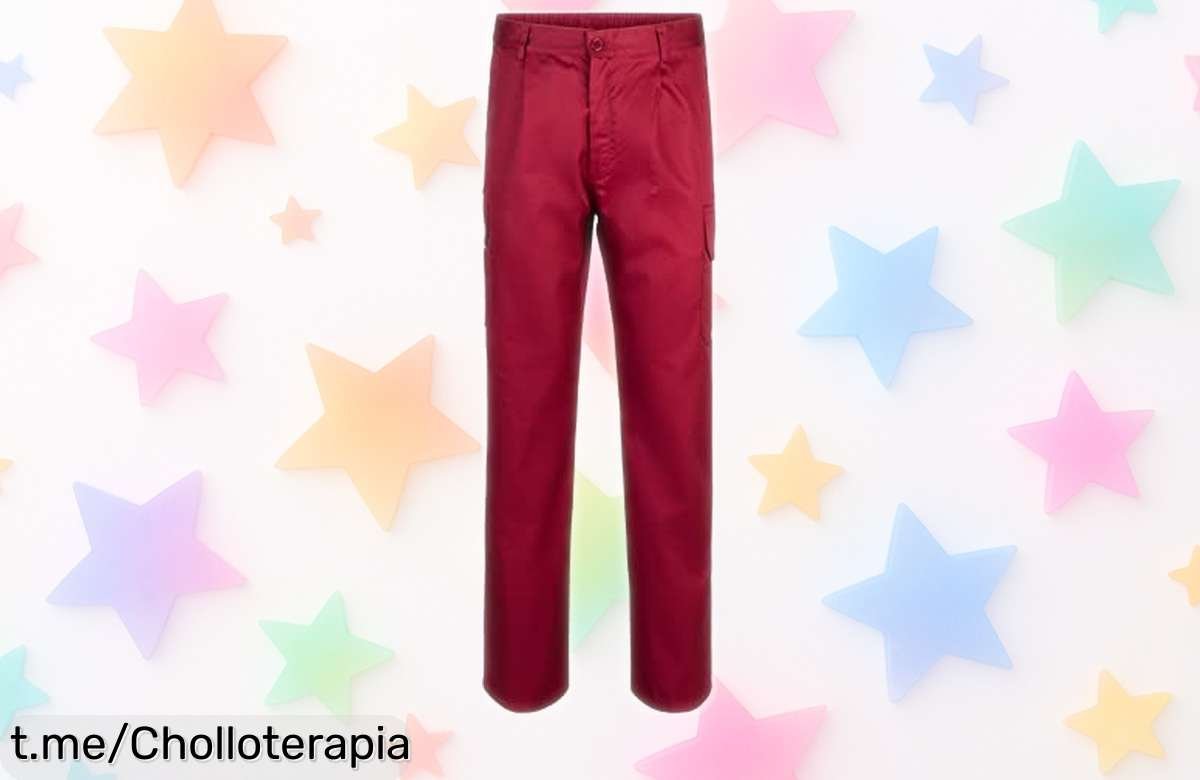 Pantalón multibolsillos Velilla 345 en granate, ahora a precio rebajado y con cierre seguro. ¡Hazte ya con este ofertón y organiza tu día sin líos!