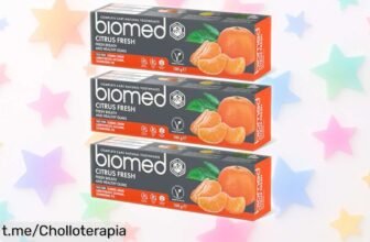 Pasta de dientes natural Biomed Citrus Fresh con menta, ¡descuento brutal para que brilles y sonrías más seguro en un instante! Aprovecha este super chollo antes de que se acabe.