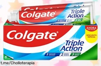 Pasta de dientes triple acción Colgate en pack de 2 a precio ridículo: ¡combate caries y despierta tu sonrisa fresca cada mañana! No te quedes sin la tuya.