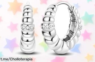 Pendientes de aro NARMO 925 en plata esterlina, brillan con zirconia y están a un precio rebajado que vuela; ¡hazte notar y recibe cumplidos ya!