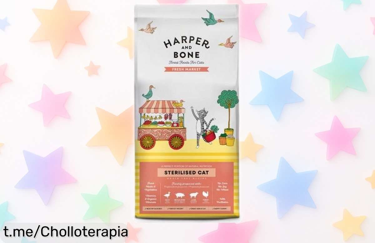 Pienso para gatos Harper And Bone Sterilised Fresh Market 5 kg a un precio rebajado, ¡chollo que hará ronronear de alegría a tu minino y no te lo puedes perder!
