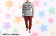 Pijama de invierno afelpado Kisses and Love: Un super chollo para abrigarte con estilo y cariño, ¡no te lo pierdas y siente el calor que mereces!