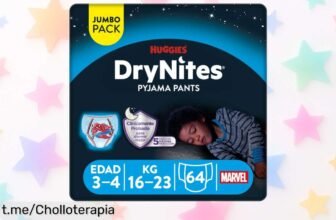 Pijama pants para niño Huggies DryNites a precio rebajado: super chollo que garantiza noches sin sustos, ¡no dejes pasar esta oportunidad y haz sonreír a tu familia ya!