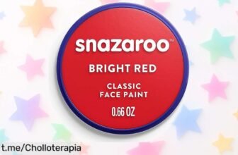 Pinta con Snazaroo 18ml rojo brillante y dale alegría a tus momentos; colores vibrantes que duran ¡aprovéchalo, este super chollo no se repetirá!