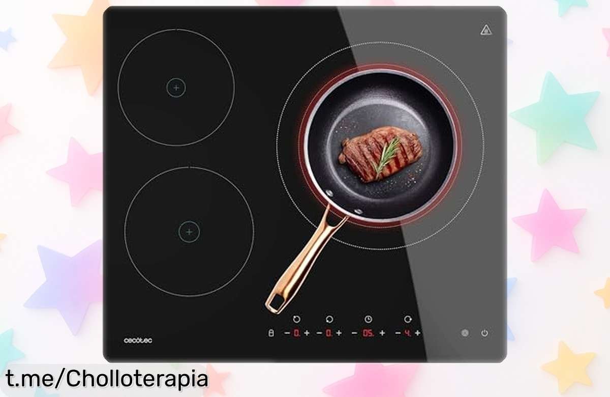 Placa vitrocerámica 3 fuegos Cecotec Bolero Squad V 3001 con control táctil y bloqueo infantil a un precio rebajado, ¡no dejes escapar esta oportunidad para cocinar sin estrés!