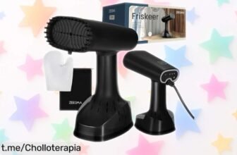 Plancha vapor vertical 2 en 1 Zeegma Friskeer a precio rebajado, ¡un super chollo que se va volando! Di adiós a las arrugas y dale la bienvenida a un look impecable ya mismo.