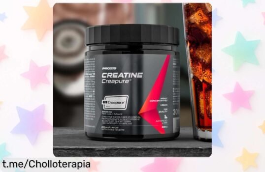 Potencia tu fuerza al máximo con la creatina Creapure 300g de Prozis, ¡aprovecha este súper chollo limitado y dale a tu cuerpo el impulso que necesita!